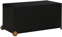 vidaXL Garten-Auflagenbox Schwarz 120x65x61 cm Poly Rattan