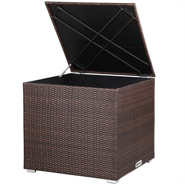 Casaria Polyrattan Auflagenbox 75x75x70cm braun (108954)