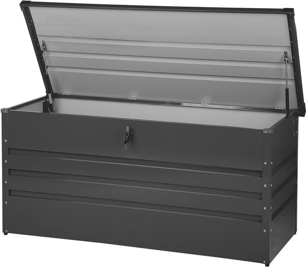 Beliani Auflagenbox CEBROSA 400L grau (118181) Metall-Auflagenboxen