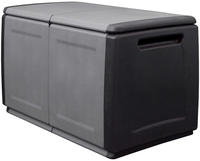 vidaXL Garten-Aufbewahrungsbox 96x53x57 cm 230 L Dunkelgrau Schwarz