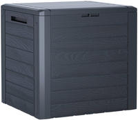 Prosperplast Aufbewahrungsbox "Woodebox" anthrazit, 140 liter