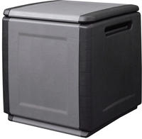 vidaXL Garten-Aufbewahrungsbox 54x53x57 cm 130 L Dunkelgrau Schwarz