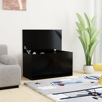 Aufbewahrungstruhe Schwarz 84x42x46 Cm Holzwerkstoff - Vidaxl