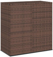vidaXL Garten-Kissenbox PE Rattan 100x49x103,5 cm Braun