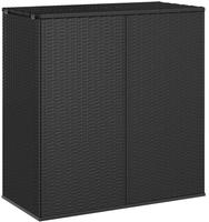 vidaXL Garten-Kissenbox PE Rattan 100x49x103,5 cm Schwarz