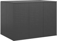 vidaXL Garten-Kissenbox PE Rattan 145x100x103 cm Schwarz