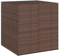 vidaXL Garten-Kissenbox PE Rattan 100x97,5x104 cm Braun
