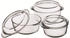 Pasabahce Borcam 3er Set Auflaufform rund mit Deckel Durchmesser: 22,19,16 cm Höhen: 8, 7, 6,5 cm