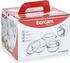 Pasabahce Borcam 3er Set Auflaufform rund mit Deckel Durchmesser: 22,19,16 cm Höhen: 8, 7, 6,5 cm