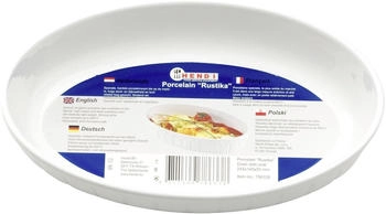 Hendi Rustica Ofenform oval wei&szlig; Porzellan (786338)