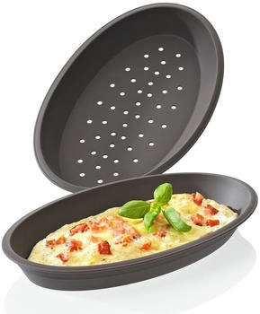 Lurch Flexiform Pizza Backform aus Platin-Silikon braun 2er Set (85056)