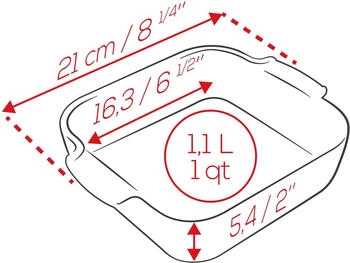 Appolia Auflaufform quadratisch in senfgelb (21 cm / 1,1 Liter)