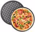 Relaxdays Pizzablech rund 2er Set Anthrazit