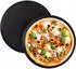 Relaxdays 4 x Pizzablech rund Schwarz