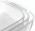 Relaxdays Glas Auflaufform 3er Set Transparent