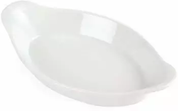 Olympia Whiteware ovale Gratinschalen weiß 20,4 x 11,5cm