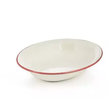 ibili Ovale Schale Emaillierter Stahl Bordeaux 32x25cm (Ibili_907932)