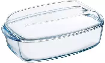 Pyrex Classic Rechteckige Glasauflaufform 4,3L, 38x22x11cm, Transparent (4937387)