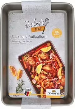 Birkmann Baker's Best Auflaufform rechteckig, Metall, anthrazit, 3L (886506)