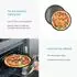 Intirilife Pizzablech rund, gelocht, Karbonstahl, Schwarz, Ø32cm, 2er-Set (IL-100874)
