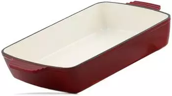 Mahlzeit Auflaufform eckig, Gusseisen emailliert, 3,8L, Dark Cherry