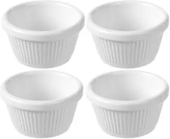 Hendi Auflauff&ouml;rmchen 4-St&uuml;ck geriffelt &oslash; 70 x H 35mm