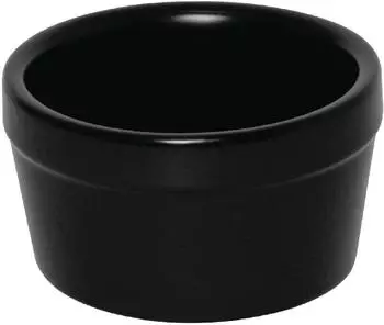Olympia Mediterrane Auflaufförmchen Steingut, schwarz, 95mm, 6er-Set (DK831)
