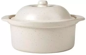 Broste Copenhagen Vig Ofenform mit Deckel, 20,5x24cm, beige
