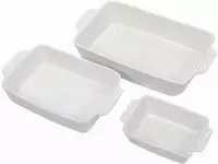 Auflaufformen-Set BIANCO (LBH 36x22.50x8 cm) - wei&szlig; - LBH 36x22.50x8 cm