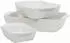 Eh Excellent Houseware Neta Auflaufformen-Set, 3 Größen, weiß