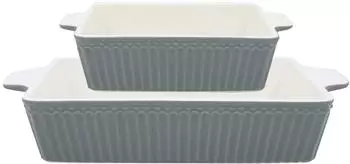 Greengate Alice Auflaufformen, steingrau, 2er-Set, small (W2023/02)