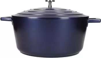 MasterClass Auflaufform mit Deckel, Aluminiumguss, blau, 5L (MCMCRD28BLU)