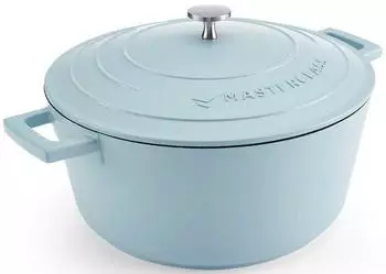 MasterClass Auflaufform mit Deckel aus Gussaluminium, 5L, himmelblau (MCMCRD28SKY)