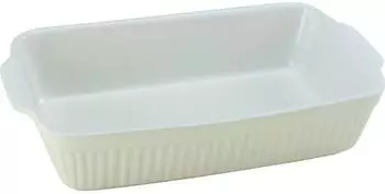 CreaTable Pastell Kitchen Auflaufform rechteckig, Steinzeug, creme (33057)