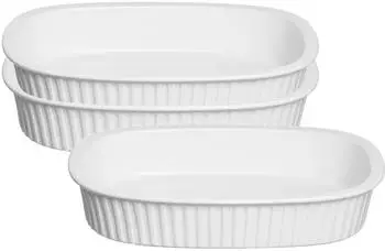 Ritzenhoff & Breker Bianco Auflaufform rechteckig, Porzellan, weiß, 3er-Set, 32x24cm