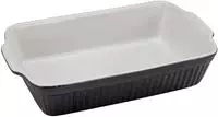 CreaTable Auflaufform "Classic Black & White" Steinzeug 1 Stk. tlg. au&szlig;en Schwarz,