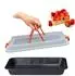 Relaxdays Backblech mit Transportdeckel 3-in-1, 40,5x32,5cm, schwarz/rot (10047952_47)