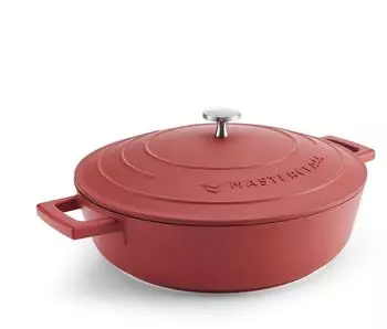 MasterClass Gussaluminium-Auflaufform, rot, flach, 4L (MCMSCRD28RED)
