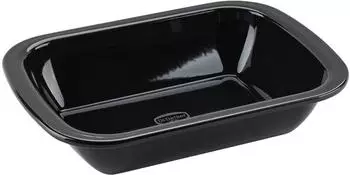 Dr. Oetker Back-Idee Auflaufform Emaille, schwarz, rechteckig 28x21cm (1127)