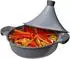 Cheffinger Tajine aus Aluguss, Induktion, Silikongriffe, Ø28cm, silber