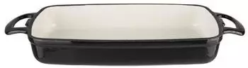 Vogue Rechteckige Auflaufform Gusseisen schwarz 1,8L (GH323)