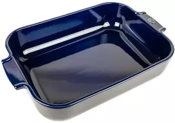 Peugeot Appolia Auflaufform Keramik rechteckig blau 36cm (61203)