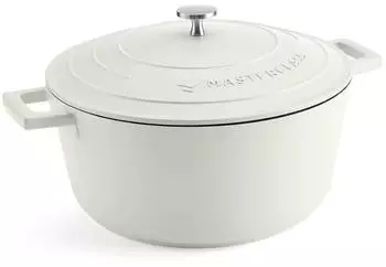 MasterClass Kasserolle aus Gussaluminium mit Deckel, 5L, cremefarben (MCMCRD28CRE)