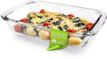 GOURMETmaxx Auflaufform Borosilikatglas rechteckig 800ml (16830)
