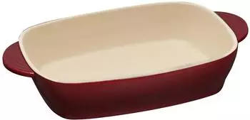 Resto Kitchenware Fornax Auflaufform rechteckig, Keramik, rot, 1,8l (RK96112)