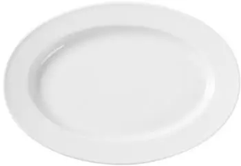 Hendi Ovale Platte, wei&szlig;, Porzellan, 290x200mm (799437)