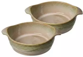 Ritzenhoff & Breker Tortosa Auflaufform rund 22x17cm, Steingut, 2er-Set