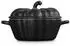 Le Creuset Kürbisförmchen mit Deckel, Steinzeug, schwarz matt, 350ml