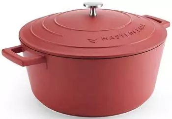 MasterClass Gussaluminium-Auflaufform mit Deckel, rot, 5L (MCMCRD28RED)