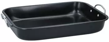 Alpina Auflaufform rechteckig, Metall, schwarz, 39x29x6cm